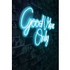 Nástěnná LED dekorace GOOD VIBES ONLY 2 modrý nápis