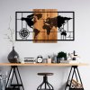 Nástěnná dekorace dřevo WORLD MAP 1 mapa světa