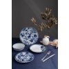 Porcelánová jídelní souprava (24 ks) bílá a modrá