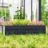 Vyvýšený záhon ocelový 183 x 47 x 40 cm tmavě šedý