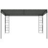 Kovová pergola s látkovou stříškou ke stěně 400 x 300 cm šedá