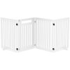 Zábrana pro psy čtyřdílná dřevěná skládací 60-240 x 81 cm bílá