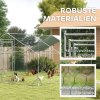 Výběh pro slepice XXL s hřadem kovový se střechou pro 18-24 slepic 600 x 195 x 300 cm