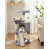 Škrabadlo pro kočky s úkrytem a dvěmi plošinami 115 cm, šedé 1