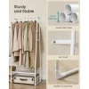 Věšák na oděvy s pěti policemi 102 x 153 cm bílá