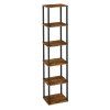 Stojací regál NOTOOL 6 pater 38 x 174 24 cm hnědá černá