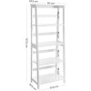 Regál 5 polic bílý 60x148 cm