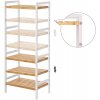 Bambusový regál 4 police přírodní bílý BCB74WN