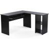Rohový kancelářský stůl černý