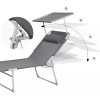 polohovací zahradní lehátko nosnost 150 kg šedé 71x200 cm