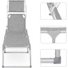 kovové zahradní lehátko šedé