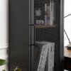 vysoká úzká skříň černá industriální