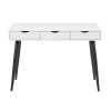 psací stůl bílý černé nohy