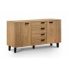 Komoda FRISK 4 zásuvky 2 dvířka dub 150 x 81 x 46 cm
