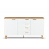 Komoda FRISK 4 zásuvky 2 dvířka bílá 150 x 81 x 46 cm