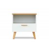 Noční stolek FRISK zásuvka police dub bílý 48 x 50 x 46 cm