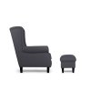 Křeslo MILES tmavě šedé, černé nohy