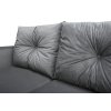 Rohová sedací souprava SINIO světle šedá se zdobenými polštáři