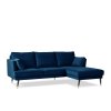 Rohová sedací souprava FALCO modrá, pravé provedení
