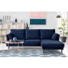 Rohová sedací souprava FALCO modrá, pravé provedení