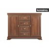 Komoda IMPERIO 4 zásuvky hnědá 128 x 97 x 46 cm