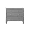 Komoda BAROQUE 3 zásuvky šedá 96 x 86 x 45 cm