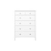 Komoda TROMSO 6 zásuvek bílá 80 x 106 x 41 cm
