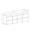 Komoda TOLEDO antracit dub 208 x 83 x 39 cm1