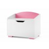Dětská truhla PABIS bílá růžová 60 x 50 x 35 cm2
