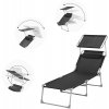 Zahradní lehátko černé 71 x 200 cm nosnost 150kg 4