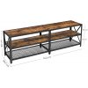 Televizní stolek industriální hnědý 140 x 50 x 39 cm 4
