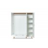 Šatní skříň se zrcadlem FRISK bílá 150 x 195 x 58
