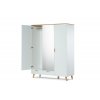 Šatní skříň se zrcadlem FRISK bílá 150 x 195 x 58