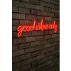 Nástěnný neonový nápis led GOOD VIBES ONLY oranžová