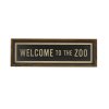 Nástěnný obraz WELCOME TO THE ZOO 19 cm MDF