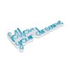 Dekorativní nápis FOLLOW YOUR DREAMS s led podsvícením modrý