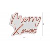 Dekorativní nástěnný nápis MERRY X MAS s led podsvícením červená