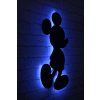 Nástěnná dekorace MICKEY MOUSE s led osvětlením 30 cm modrá