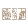 Kovová nástěnná dekorace MĚDĚNÉ LISTY 80 cm