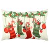 Dekorativní polštářek VÁNOČNÍ PUNČOCHY 33 cm polyester-bavlna