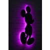 Nástěnná dekorace s led osvětlením MICKEY MOUSE fialová 30 cm