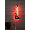 Nástěnná dekorace s led osvětlením KYTARA červená 22 cm MDF