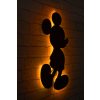 Nástěnná dekorace s led osvětlením MICKEY MOUSE oranžová 30 cm