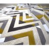 Koberec 200 x 290 WAVE bílá, zlatá, šedá