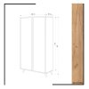 Šatní skříň AJUMMA dub bílá