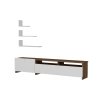 Televizní stolek GELINCIK bílá ořech