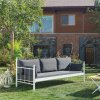 Zahradní nábytek set LALAS 3+1+1 bílá antracit
