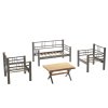 Zahradní nábytek set KAPPIS 2+1+1 hnědá