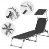 Zahradní lehátko hliník 55 x 193 cm černé