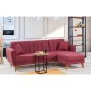Rohová sedací souprava s rozkladem na lůžko AQUA pravá červená